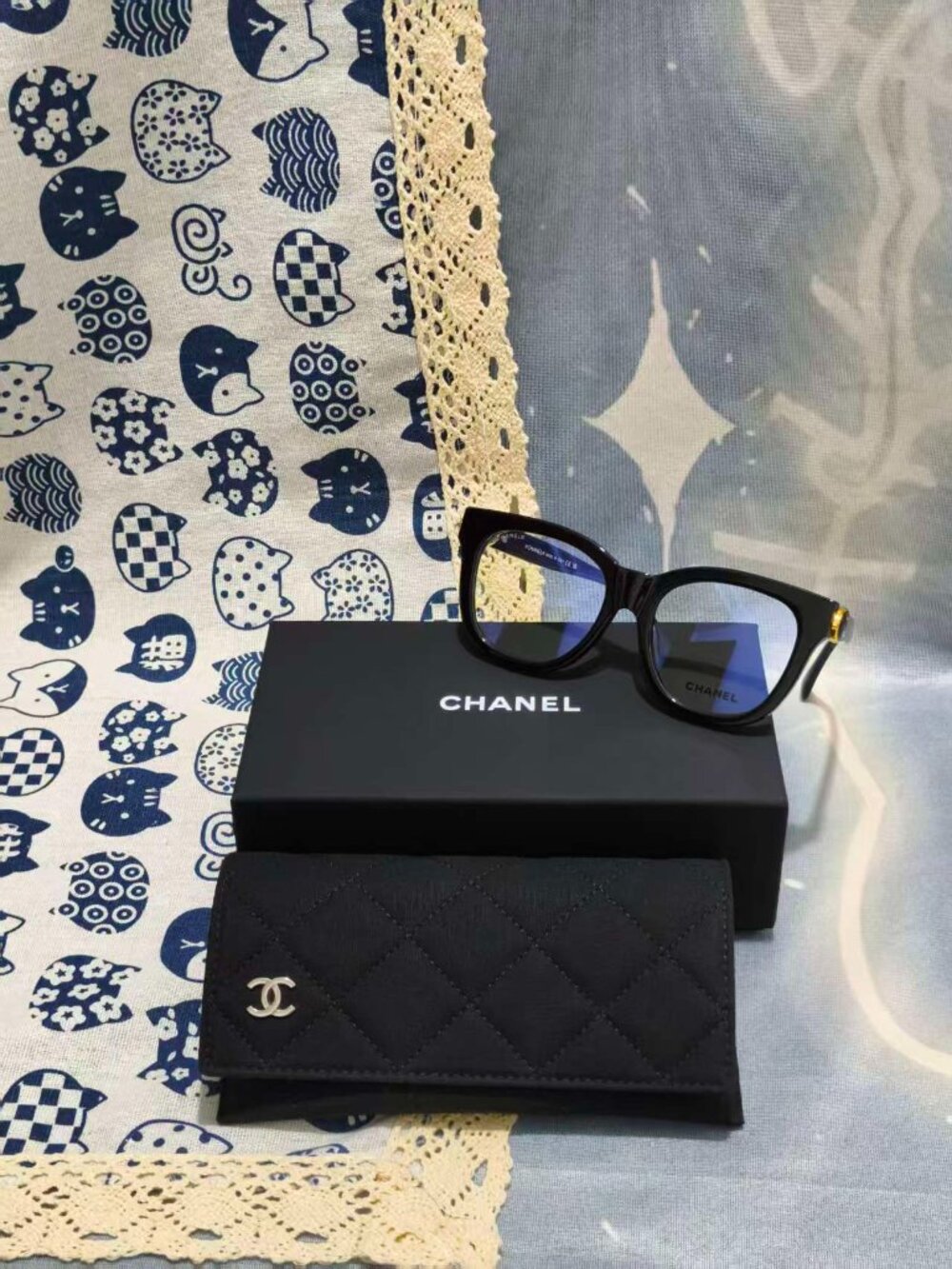 Chanel Model 0551 Black Cat Eye Optical Glasses Frame